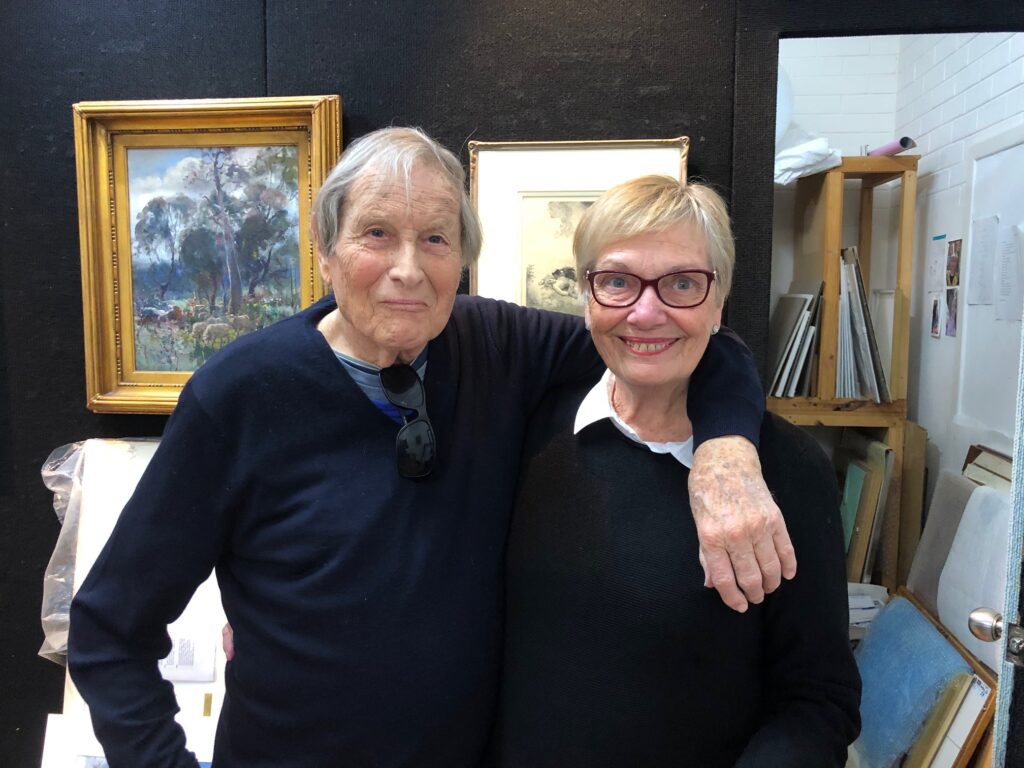 Artist William Boissevain with GFL Fine Art director Patricia Flanagan