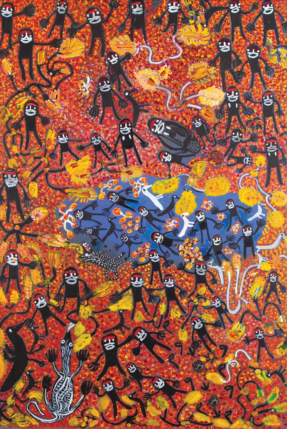 Lot 81, Good Times at the Waterhole by Pantjiti Mary McLean