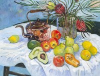 Lot 48. WILLIAM BOISSEVAIN STILL LIFE WITH COPPER KETTLE