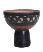 Lot 75. GUY GREY-SMITH GLAZED AND DECORATED BOWL ON STAND