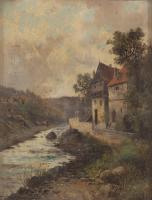 Lot 16. ENGLISH SCHOOL FIGURE BY THE RIVER