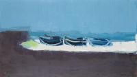 Lot 9. GUY GREY-SMITH BOATS ON THE FORESHORE