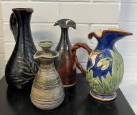 Lot 134. POTTERY STUDIO POTTERY JUGS (4)