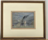 Lot 32. ARTIST UNKNOWN STEAM AND SAIL c. 1840