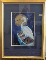 Lot 38. MICHELLE MILLER EGRET AND THE MOON