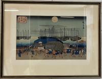 Lot 69. UTAGAWA HIROSHIGE MOONLIGHT NIGHTS AT TAKANAWA