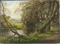 Lot 86. HAL WAUGH THE POND AT THE BOTTOM OF SHILTON FIELD