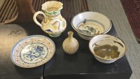 Lot 107. VARIOUS ARTISTS BOWLS, JUG, PLATE AND VASE (5)