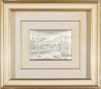 Lot 117. ARTIST UNKNOWN (ITALIAN) ITALIAN MOUNTAIN VILLAGE