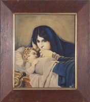 Lot 125. ARTIST UNKNOWN MOTHER AND SLEEPING CHILD