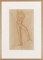 Lot 148. LEONARD JAMES GREEN NUDE STUDY