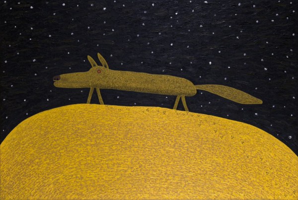 DEAN BOWEN DOG ON SAND DUNE